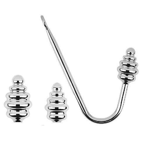 Anal Hooks Anal GreatBenefit Hook Set 8826 Screw-in Ribbed 0728